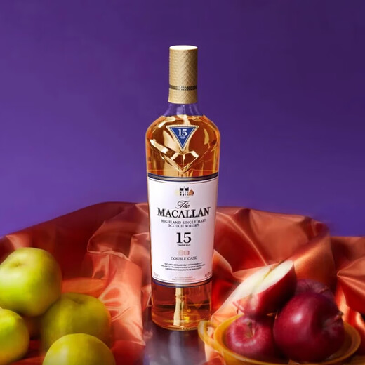 麦卡伦（MACALLAN）【官方行货】苏格兰单一麦芽威士忌 斯佩塞区爱丁顿进口洋酒 15年双雪莉桶700ml【新包装】