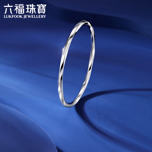 Lukfook Jewelry Platinum Bracelet Platinum 950 Glossy Möbius Band Bracelet Price 56mm - Approximately 10.83 grams