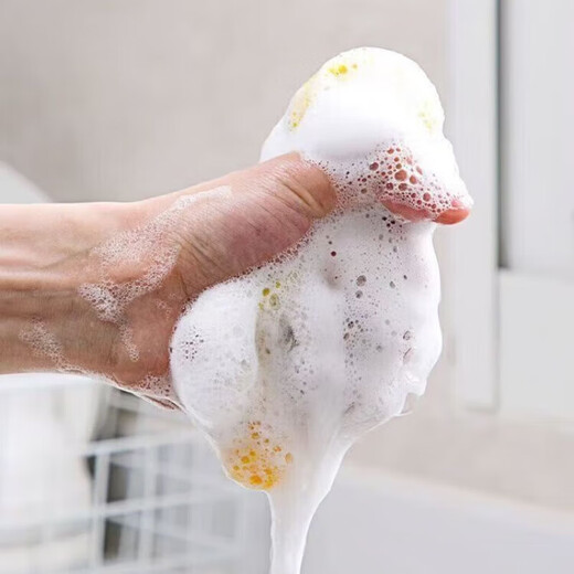 Dishwashing sponge, ingot towel, dishcloth, kitchen supplies, cleaning pot and dishwashing tool, dishwashing sponge block magic wipe, ingot cleaning cotton dishwashing wipe, 5 pieces, ingot towel in random colors