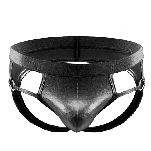 Men's hip-exposing pants, double thong, free of charge, gay bag, sexy underwear, low-waist slim pants, sexy suit, black, one size fits all, 112-144Jin Jin is equal to 0.5kg