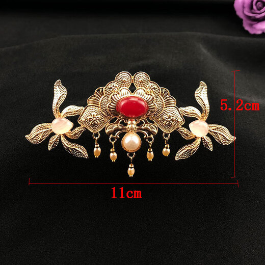 Jieyi Hanfu hair crown, ancient style girls' hairpin, ancient costume headdress, horse face skirt, children's hairpin, Mulan accessories, Hanfu hairpin 1 piece