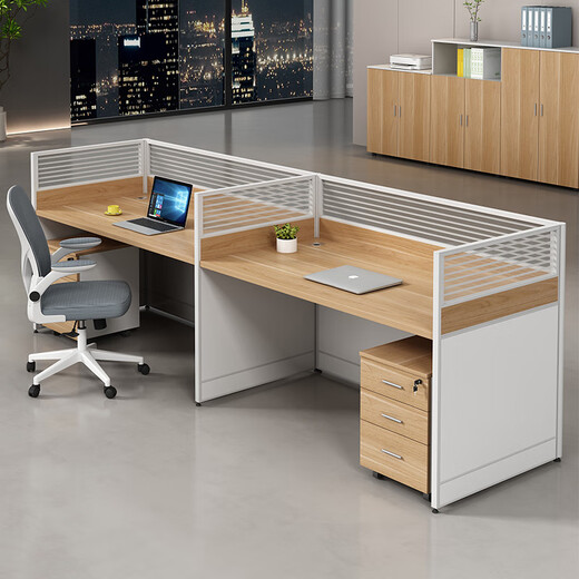 Yum Shengfeng office desk and chair combination 4-person simple modern staff screen booth 6-person staff desk office furniture