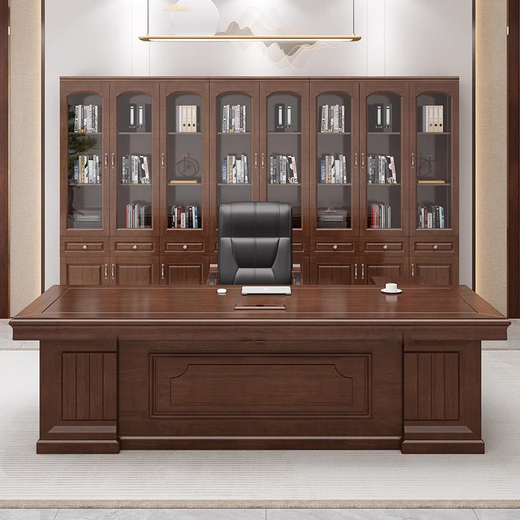 Xinjing new Chinese style boss desk all solid wood paint executive desk high-end president desk manager desk supervisor desk 1.8 meters
