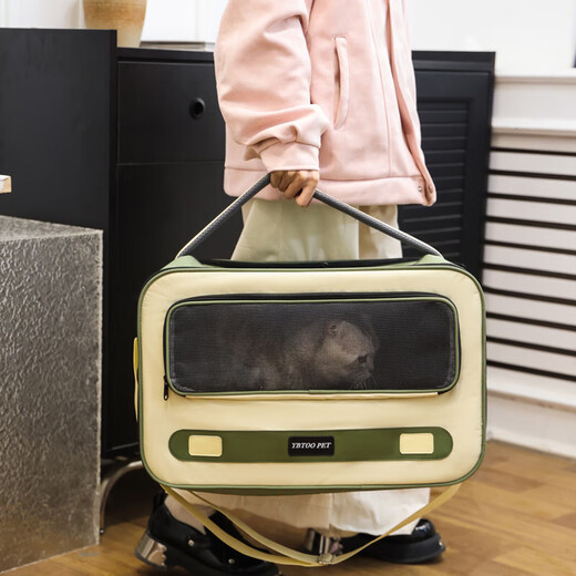 Xipi Dog Manufacturer Cat Bag Portable Foldable Large Capacity Breathable Four Seasons Pet Bag Green Foldable Breathable Style
