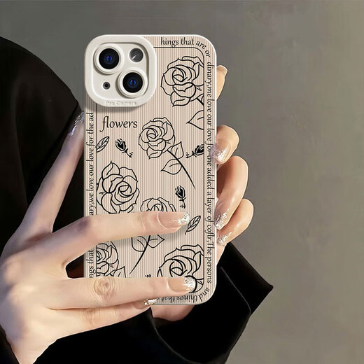 Ai style dark flower suitable for iqoo12 mobile phone case vivoiqoo12pro new iqoo11s/10/9/8/7/5/ TY white 695 retro small flower No. 1 iQOO12