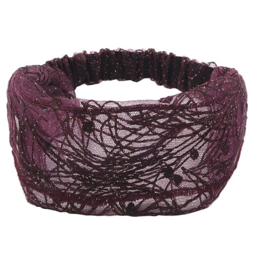 Aitanfang Korean white hair wide-brimmed lace headband 2025 new pearl headband headband scarf women's headband going out elastic dark coffee