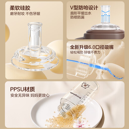 
Guangduola Straight Drinking Straw Bottle PPSU Study Drinking Cup June 1 year old and over 1-2-3-6 year old baby drinks buffalo milk cup 300ml