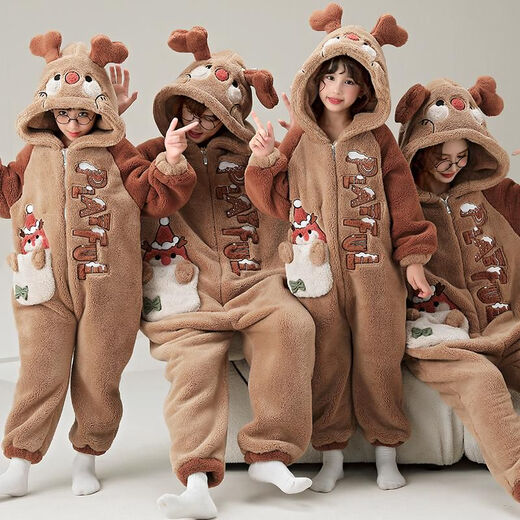 Pyjamas en une pièce pour filles dans le requin hivernal Baby Coral Velvet Plus Velvet épaissis 200 Jin [Jin est égal à 0,5 kg] Vêtements de maison de grande taille YPF3894 Panda Green One-Piece Toilet Modèle 100cm (8 taille appropriée pour 90-103 cm)