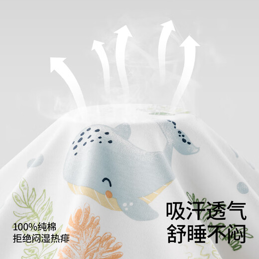 贝肽斯婴儿床笠纯棉透气宝宝床罩儿童防滑A类床单萌兔友聚 防水120*65cm