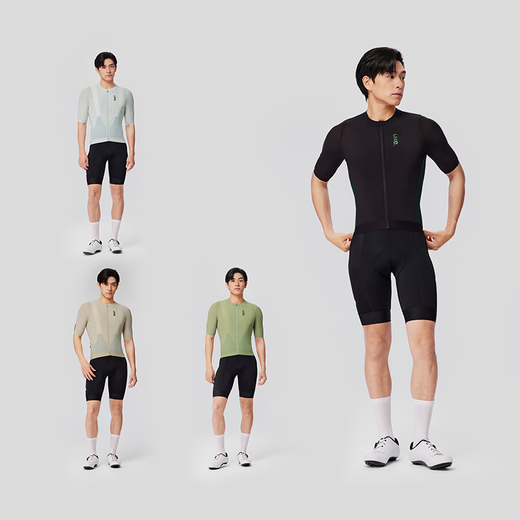 UKE men's spring and summer new Italian fabric moisture-absorbent, quick-drying and skin-friendly road cycling jersey sports top Nanxing Silver Gray L