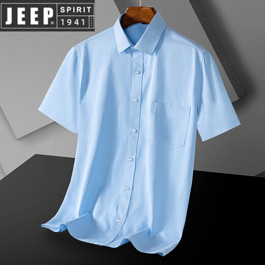Jeep Spirit Daddy Sommer Kurzarm Shirt Top 2025 Neues lässiges loser Herrenhemd Daddy Kurzärmler Kleidung DX6623 38 (Gewicht von -120 Jin [Jin ist gleich 0,5 kg])