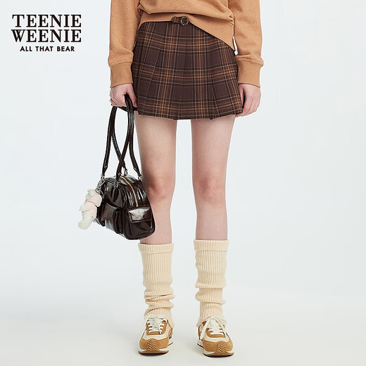 
Teenie Weenie [Same Model for Zhao Lusi] Bear Women's Shoulder Bag 2025 Fall New Retro Boston Bag Brown FRE