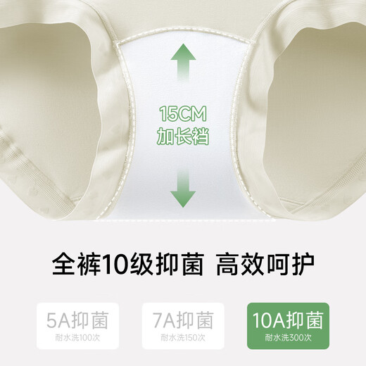 莫代尔5条【医护级】内裤女60S无痕女士A类10A抗菌加长裆包臀超柔内裤
