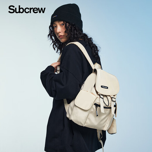 Subcrew李灿森潮牌双肩包新款女休闲运动小书包轻便旅行迷你背包 黑色