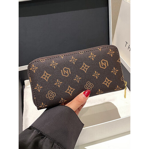 Cool Känguru neues Diamantmuster Frauen Brieftasche Langes Multifunktionsbrieftasche Neues Modes Bag Hand Holding Wallet Reißverschluss Schwarz SH729-5