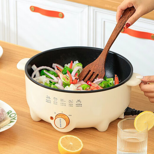 Pot chaud électrique pour ménage multifonction 4L Capacité Dormitory Dormitory antiadhésive Pot de cuisson électrique cadeau Nouveau style Acheter 1 WXY6627 OAKS 6L Pot chaud électrique