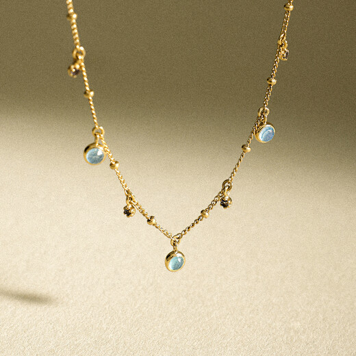 Arsis Silver Jewelry Secret Garden Midsummer Blues Pendant Necklace Exquisite Temperament and Versatile Clavicle Chain as a Birthday Gift for Your Girlfriend Midsummer Blues Pendant Necklace