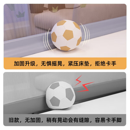 Jingdong Express Fence Baby Anti-fall Guardrail Bed Bed Guardrail Children's Baffle Baby Guardrail Anti-Fall Bed Gray Panda Three-sided Pack Three-sided Pack 1.8m*2m*2m