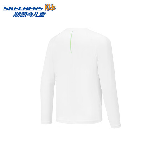 Skechers Skechers cyclone quick-drying T children's casual long-sleeved men's and women's long-sleeved T-shirt P325K001 bright white/0019 120