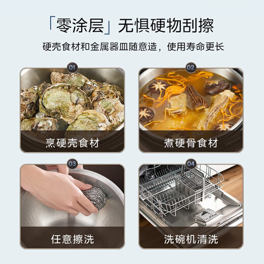 Midea mini rice cooker 2 liters, household use for 1-2-3 people, 0-coated 316L maternal and infant grade stainless steel inner pot, low-sugar rice, firewood rice, micro-pressure rice cooker 2L MB-AFB2022LS rice cooker