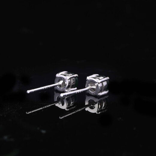 XIANGZHENFU JEWELRY 925 silver inlaid jade cabochon earrings full of green jade earrings ice jade earrings for girlfriends and elders