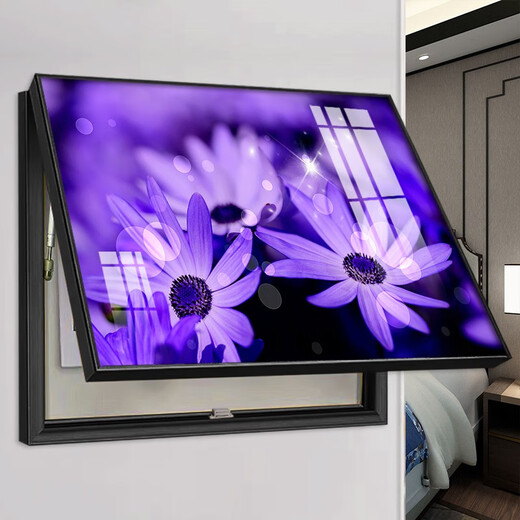 Tianxifu Medidor de medidor eléctrico Decoración Pintura Luz de lujo Caja de distribución de cubierta atmosférica Mural Mural Nordic Fresh Power Box Cover Pintura TXMG3271 40*30 Cubierta 32*25 Combinación de aluminio de plata mate Combinación de aluminio