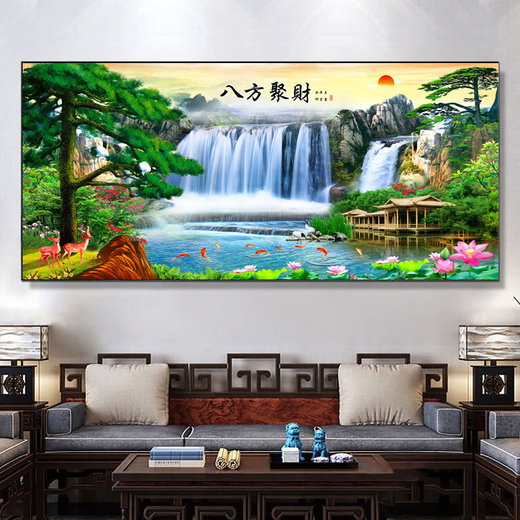 Yonghuan Welcoming Pine Living Room canapé arrière-plan décoration mural room room peinture paysage peinture paysage peinture bureau peinture murale hall central hall accueillant pin ct3882 140x60cm