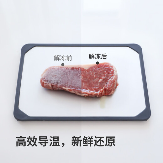 Shuangshan Aluminum Alloy Thawing Plate Steak Seafood Kitchen Thawing Ice Artifact Household Fast Cooling Plate Thermal Disk Fast Heat Dissipation - Length 29.5* Width 20.8* Thickness 0.3cm