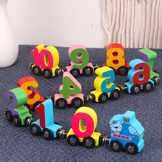 Train magnétique des enfants magnétique magnétique Magnétique Assemblage des blocs de construction Boy's Magnet Car 1 Hook Model 11 Train numérique