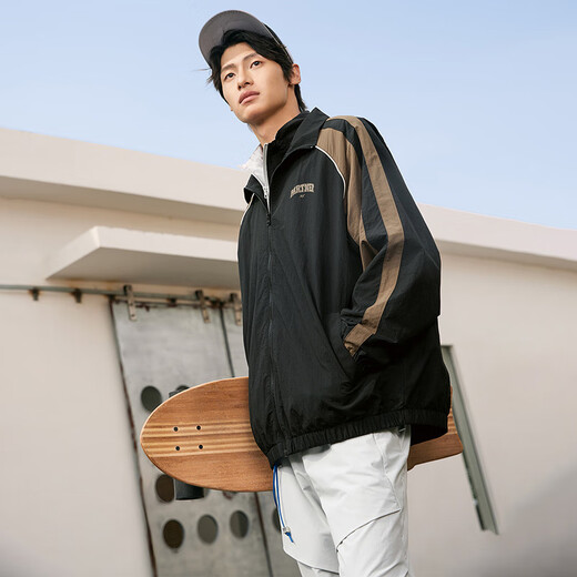 361 Jacket Men's Autumn New Stand Collar Sports and Leisure Trendy Velvet Cardigan Jacket Top 652539607-3