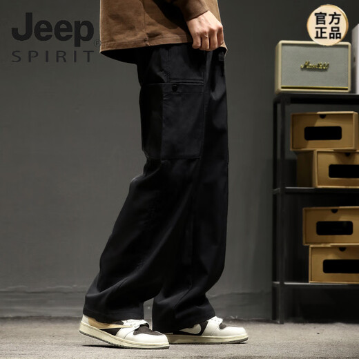 Jeep Spirit Fashion Trendy Brand Loose Front Casual Sports Bants Мужские летние летние дышащие все матч-стройные рабочие брюки 2024ZGX-9856 Хаки 2025 м.