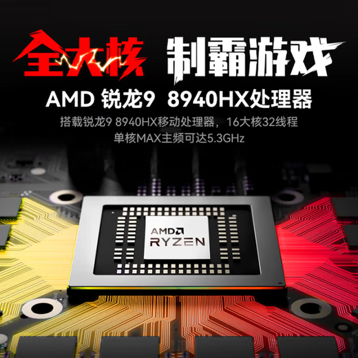 机械革命（MECHREVO）蛟龙16Pro 2025款5050/5060/5070Ti游戏本16寸旗舰锐龙R7/R9高刷潮玩版学生电竞AI设计笔记本电脑 R9-8940HX/5060/升32/1T/潮玩灰