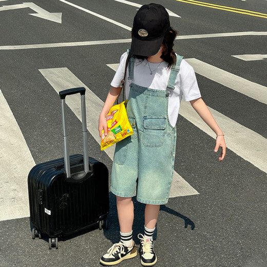 G.Duckkids Girls Girls Grap Borts для женщин Summer Thin 2025 Новый стиль Слим и маленький возраст, уменьшающий возраст, набор подвески с широкой ногой 120 см.