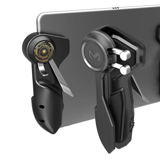 Junyao tablet chicken-eating artifact, chicken-eating handle, silicone tablet grip, ipad peripheral shoulder key connector, six-finger game stimulation battlefield, PlayerUnknown's Battlegrounds, mechanical button auxiliary artifact, six-finger chicken-eating button, black pair