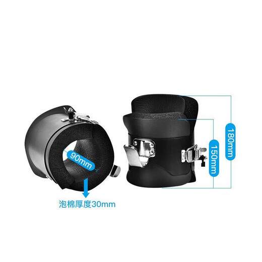 婕茵桐倒挂脚套 倒挂鞋脚套靴护套辅助增高倒立机倒挂器材倒挂护靴家用 黑红色(送2米助力带)