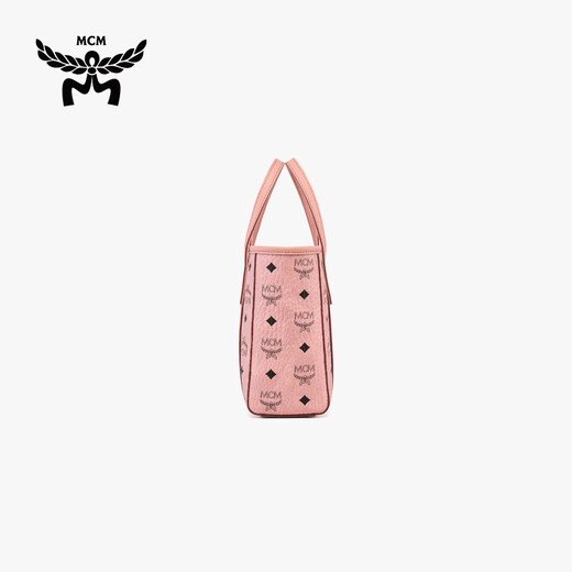 MCM New Year Gift Official Flag TONI Mini Peach Blossom Pink Vegetable Basket Shopping Bag Handbag Commuting Women's Bag Peach Blossom Pink Mini