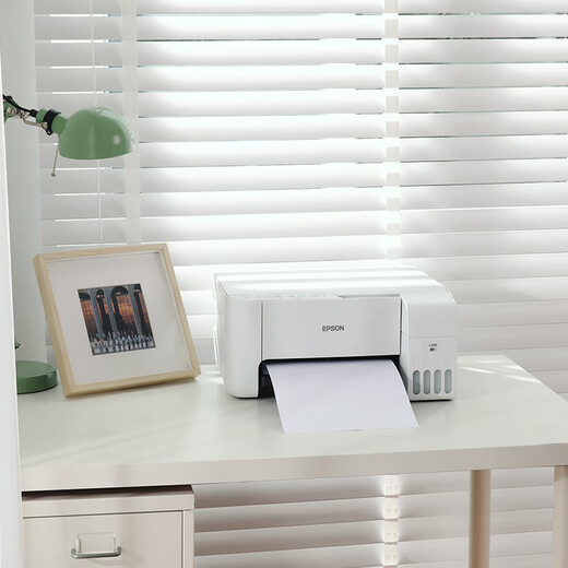 Epson (EPSON) color printer home small L3251/3253/3256/3258 student photo mobile office A4 home copy and scan inkjet ink warehouse all-in-one machine. Returns are not supported after unpacking. Teacher L325 White (None) Package Four Large Print Volume