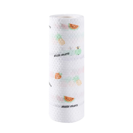 JCZS German kitchen paper disposable dishcloth rag lazy rag wet and dry cleaning kitchen paper absorbent pure white 1200 pieces + rag hanger