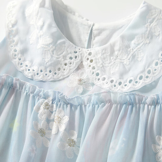 
Fanhuo girls dress summer 2025 new fashionable children's princess skirt little girl baby vest skirt summer blue 80 cm