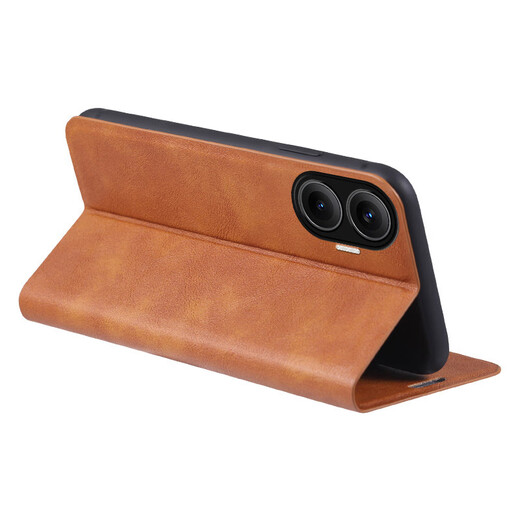Longhong Xiaomi Redmi Turbo4pro Mobiltelefon Hülle Redmi Turbo4Pro Schutzabdeckung Flip Leder Hülle Magnetische Einsatzkartenhalter Matt 5G Soft Silicon Full-In-Abdeckung Anti-Fall-Hülle [Magnetic Flip Leder] Jazz Black Redmi Turbo4pro