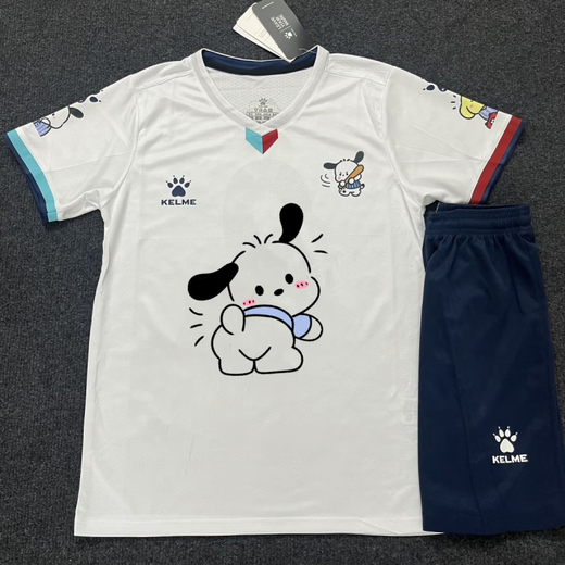 卡尔美（KELME）足球运动套装成人儿童短袖运动队服男女透气比赛训练球衣印字 1048-白色套装 XL
