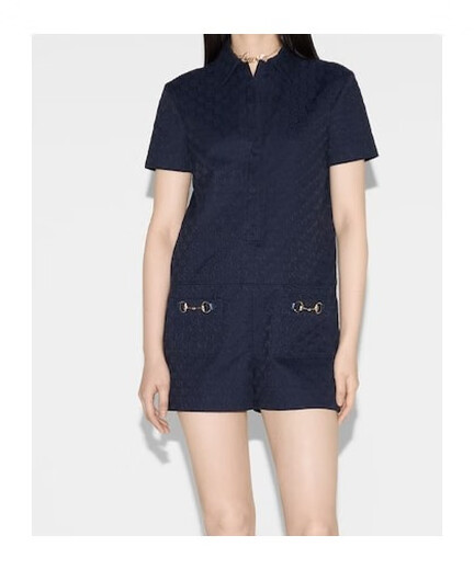 GUCCI 25SS Short Sleeve Jumpsuit Women Picture Color 781457Z8BRZ 20 | IT-38 New