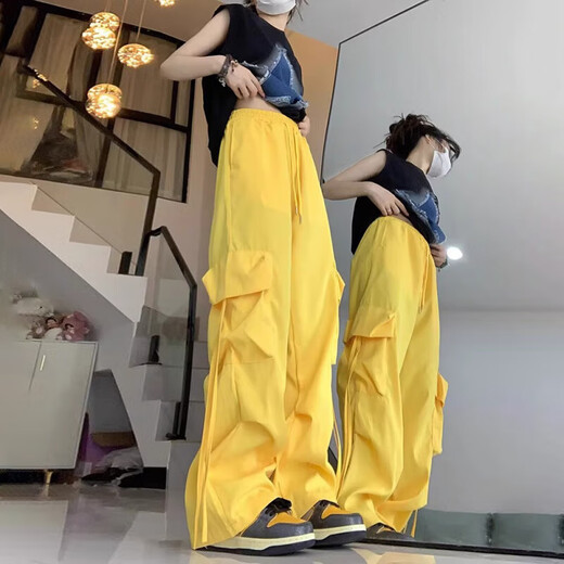 
Multi-pocket casual ice silk work pants for men and women neutral summer outdoor trousers trendy couple casual pants KXW 687 blue [ice silk work pants] 3XL [145-160Jin [Jin equals 0.5 kg]]