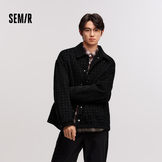 Semir Jacket Men's Plaid Velvet Chenille Denim Jacket Winter Cotton Clothes Loose Coach Clothes 103724108101