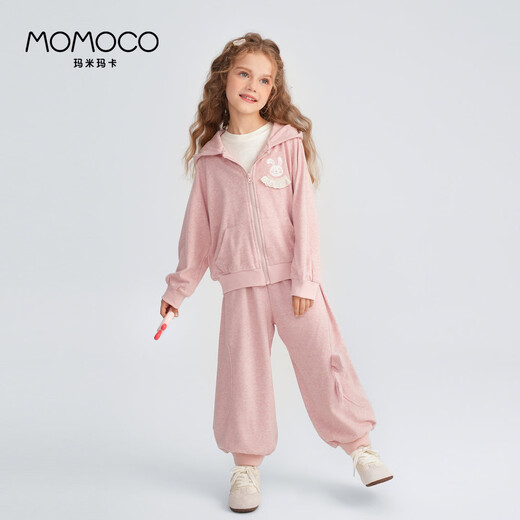 Mamimaca Momoco Ensemble pour enfants Girls d'automne Vêtements pour enfants Vêtements Sweathirt Sweathirt Sweater Pull Pull Pull Pull Pull Pink Pink 130 Pinche