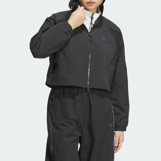 Adidas veste pour femmes de la forme de fitness Fitness Traine de sports de sport Collier Collier de veste décontractée au vent JJ1078 JJ1078 XS