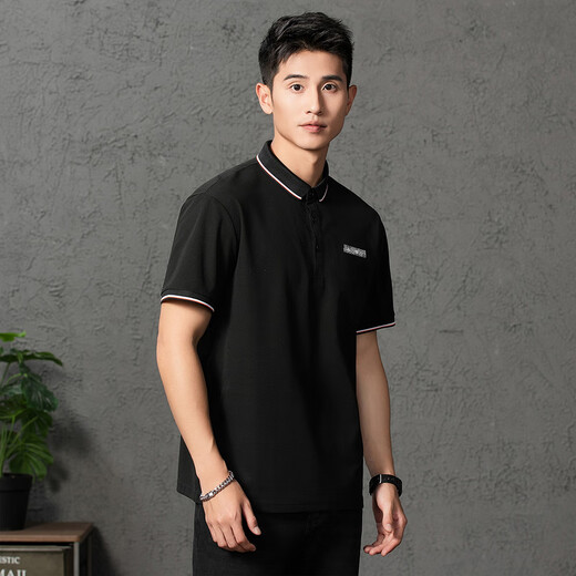 Jeanswest E8 Jeanswest Herren Fit Revers Short Sleeves 2025 Sommer Neues modisches einfaches gedrucktes Tägliches Kurzarm T-Shirt Mist Blue 2691 2xl 180_96a_