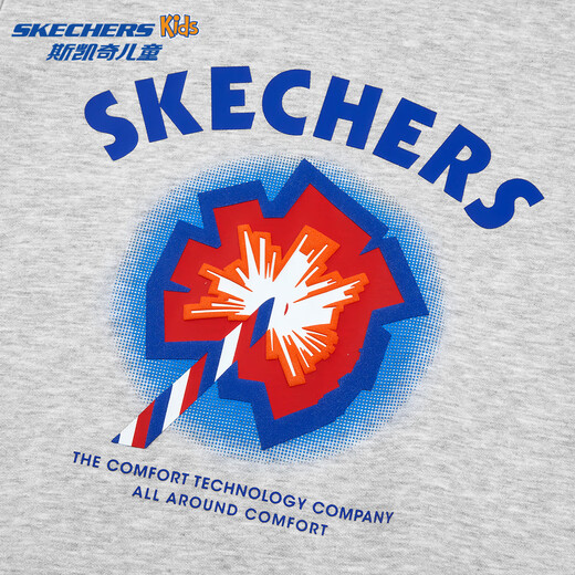 Skechers Skechers children's autumn fashion round neck pullover sweatshirt for boys and girls loose knitted casual top L425K030