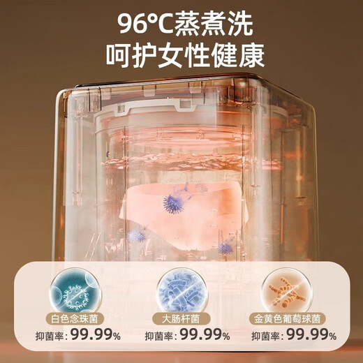 Xiaomi Guoba Trend Care Appliance Mini Laundry Cup Home Fully Automatic Washing, Drying and Taking Off Underwear Small Special Sock Washing Artifact Washing and Drying Stainless Steel Liner 12 Modes + Light