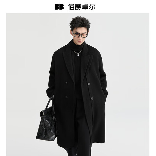 Piaget Zall Fake Two-Piece Full Wool Wool Coat Men's Medium Long Style 2025 Autumn and Winter New P541613 Chocolate Fudge M (170)